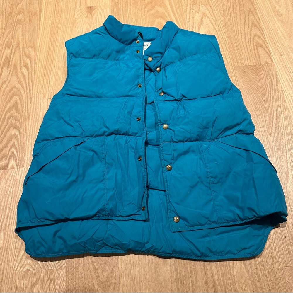 Vintage X Large L.L.Bean Teal Puffer Vest